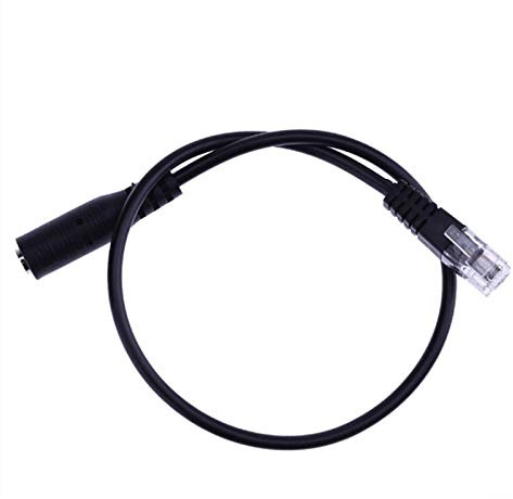 Headset-Adapter – 3,5 mm auf RJ9-Konverter, rund & | Telefon- und Computer-Audioanschluss für Anrufe und VoIP, Tonübertragung, Kompatibilität für den Bürogebrauch