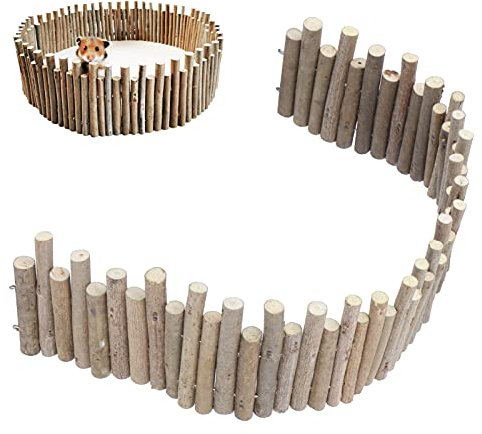 BigKing Holzgehege für Hamster, Natural Living Leiter für Hamster, Natural Living Bridge für Übungen für Reptilien Mäuse Nager Kleintiere (L 50 cm)