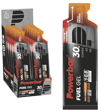 Powerbar - Black Line - Fuel 30 Gel - Cola-Orange - 12x50ml - High Carb Energy Gel - 100mg Caffeine