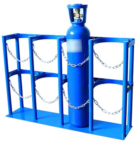 Support de cylindre gaz Azote Cylindre Étagère Fixe - Soute 8/9/10L CO2 Et O2 Tank Bouteille Montage Au Sol / Mural Cylindres Parenthèse Avec Jeux De Vis, Oxygène Réservoirs Stockage Étagère(85x22x60c