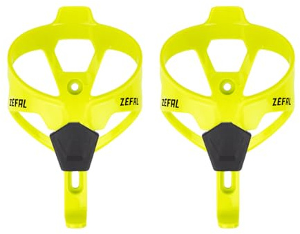 ZEFAL Pulse A2-pack - paket med två lätta cykelflaskhållare - cykel/mountainbike/landsvägscykel - slitstark och hållbar - 26 g varje flaskhållare - fluorescerande gul
