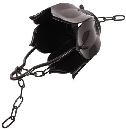 Mikikit Catena della Pioggia Decorativa in Lega di Alluminio Lotus per Grondaie, Catena Antipioggia per Cortile e Giardino, Rapido Drenaggio Acqua Piovana Installazione Semplice per Ville
