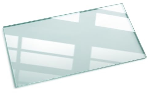 Tulup XXL Tischplatte 140x70 cm Rechteckige Gehärtetes Glas Transparent mit Pads Dekoration Klarglas Geschliffene Kanten Tafelglas für Küche und Esszimmer Auswechselbare Platte