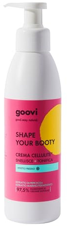 GOOVI Shape Your Booty Cellulite Serum - Cooling Effect - Straffende Creme mit Rosa-Pfeffer & Lotusextrakt - mit Kühleffekt bei Orangenhaut - 100ml