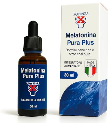 Melatonina Pura Plus, Integratore Alimentare per Dormire con Melatonina, Senza Glutine e Senza Lattosio, 30 ml