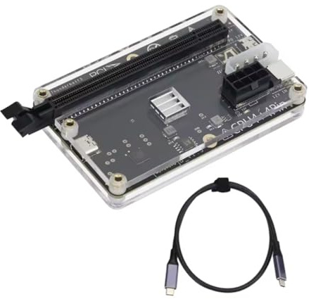 TEMOOUES Base de tarjeta gráfica externa GPU JHL6340 Chip con cable de datos USB rápido de 60 cm, PCIe eficiente