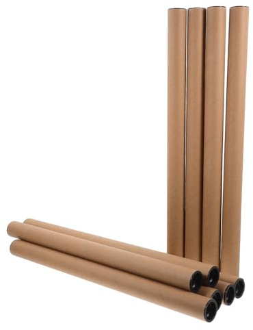 CIYODO 10pcs Kraft Paper Poster Tubes Mailing Tubes for Art Storage and Shipping for Posters Prints Crafts and Documents Protection