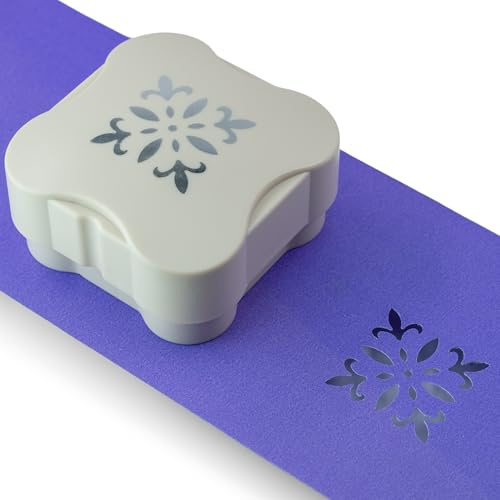 Flower Paper Punch for Card Making, Magnetic Craft Punch, Decorative Floral Paper Punch for Scrapbooking, Greeting Cards, Gift Tags and DIY Paper Crafts