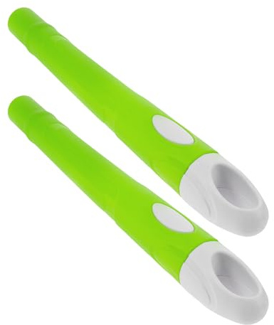 ETHZZLE 2 piezas Mangos para Trapeador y Escoba con Empuñadura de Plástico Resistente Repuesto para Mango de Barredora de Tendedero Accesorios para Limpieza de Suelos y Azulejos Verde