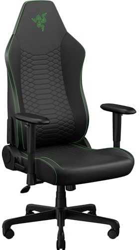Razer Iskur V2 X NewGen - Ergonomischer Gaming-Stuhl mit atmungsaktivem Gen-2 EPU-Leder mit Cooltouch Technologie - Integrierte Lordosenstütze - Breite Schulterbögen und Sitzfläche | Schwarz