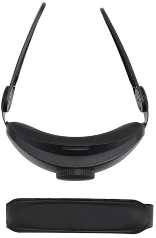 Adjustable Head Strap VR Headset Strap Replacement, Lightweight Comfortable VR Headband, Enhanced Gaming Immersion VR Accessories with PU Leather Cushion for 2 Rift S (Black)