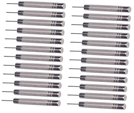 Housoutil Kit de Réparation Montre 24pcs en Acier Argenté Détacheur de Maillons et Arbre de Liaison pour Retirer Bracelet Montre Facilement Lors de Réparation