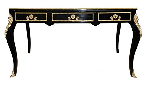 Casa Padrino Luxus Barock Schreibtisch Schwarz/Gold/Bordeaux Sekretär Luxus Möbel- Antik Stil