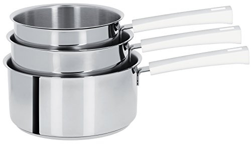 CRISTEL - S4CMW - Série de 4 Casseroles INOX 14-16-18-20cm - Collection Mutine
