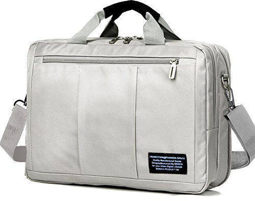 Hombres y Mujeres 15.6 Pulgadas Impermeable Nylon Bolsa de Mensajero Viajes de Negocios Tableta del Ordenador Portátil Bolso Bandolera Puede Convertirse en Mochila