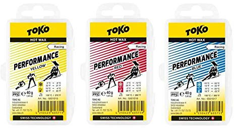 Toko Race Wax Serie Performance, 3x40g - Oberflächenschutzwachs - Schutzwachs - Wachs - Oberflächen-Schutz und -Pflege - Polieren, Reinigung, Kratzer entfernen - Bar