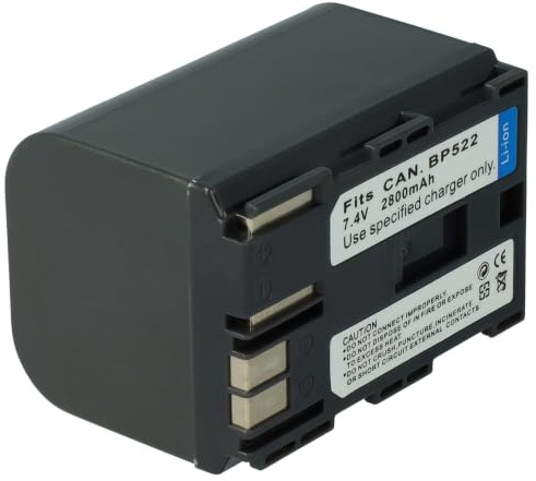 vhbw Batterie Compatible avec Canon FV30 | FV400, FV20, FV200, FV-100, FV2, FV300 Kit, FV300, FV10 caméra vidéo caméscope (2800mAh, 7,2V, Li-ion)