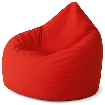 PATCH HOME Sitzsack Tropfenform - Rot für In & Outdoor XL 300 Liter - mit Styropor Füllung in 25 versch. Farben und 3 Größen