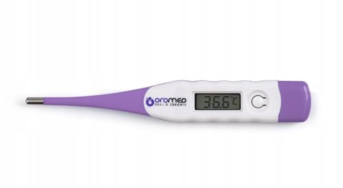 Oromed ORO-FLEXI, Elektronikthermometer für die Achselhöhle, Temperaturmessung an Drei Stellen: Unter der Achsel, Oral und Rektal, Violett