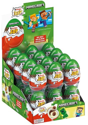 Kinder Joy – Überraschungsei mit leckerer Milch- und Kakaocreme, Knusperkugeln und 1x Spielzeug oder einer beliebten Sammelfigur – 24 kinder Joy à 20 g