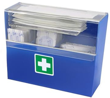 Medicalcorner24 1 Pflaster-Spender Blau mit 90 detektierbaren Pflastern in 4 veschiedenen Größen bestückt, Lebenmittelindustrie