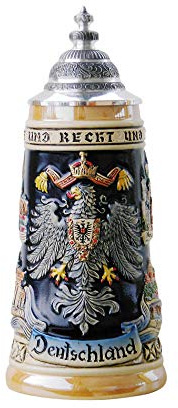 Zöller & Born Bierkrug Zinn Deutschland Adler Seidel 0,5 Liter Bierseidel