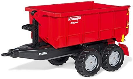 Rolly Toys 12 322 3 Toys rollyContainer Krampe (Hakenabroll-Kipper mit Absetzmulde, Zweiachsanhänger, für Kinder von 44265 Jahren) 123223, Red