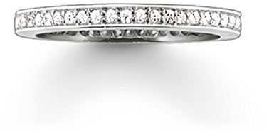 THOMAS SABO Damen Ring 925er Sterlingsilber Eternityring Pavé, TR1983-051-14-60