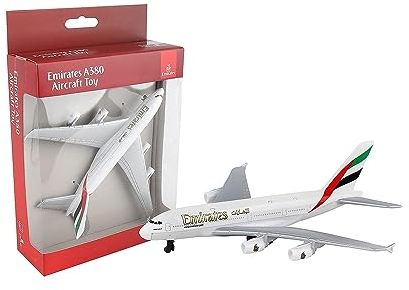 Herpa Aviation Single Plane Emirates A380, Kleiner Maßstab, Flugzeug Modell,Spielzeug Miniaturmodell aus Metal und Kunststoff - für Kinder ab 3 Jahren!