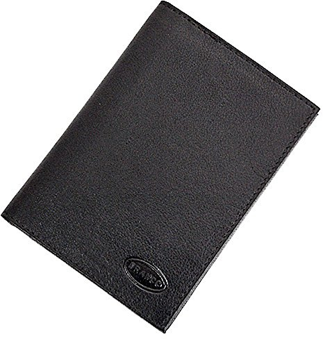 GoBago Leder Ausweishülle Ausweisetui Ideal fürs Auto Basic Ausweismappe Etui (Schwarz)