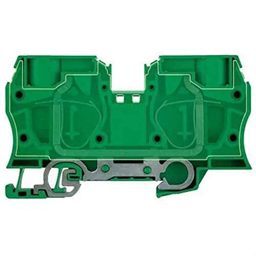 Weidmüller 1739650000 ZPE 35 Morsetto di messa a terra, attacco diretto, verde/giallo, 35 mm², 4200 A, confezione da 10