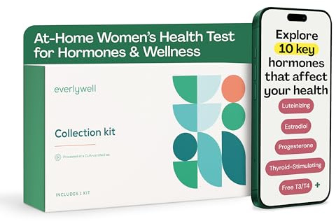 Everlywell At-Home Women's Health Collection Kit, Measures 11 Biomarkers for Hormonal Wellness, including Cortisol, Progesterone & TSH - CLIA-Certified Lab Results Within Days - for Women Ages 18 Plus