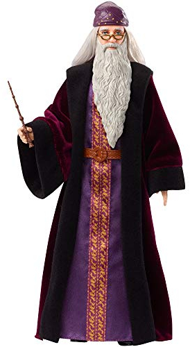 Mattel Harry Potter FYM54 - Professor Dumbledore Sammlerpuppe (ca. 29 cm) mit Hogwarts-Kleidung und Zauberstab, Spielzeug ab 6 Jahren