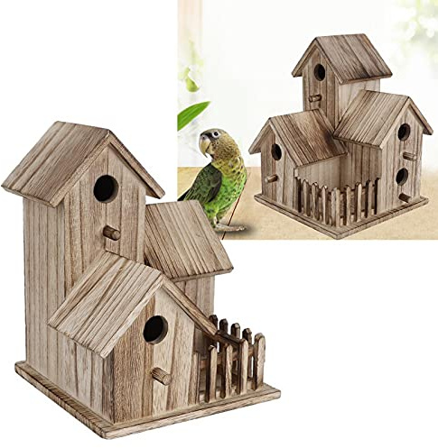 Vogelkäfig Aus Holz, Außenkäfig, Kleiner Nistkasten Aus Holz Für Den Garten, Dekoration Für Haustiere, Unterschlupf Für Haustiere Im Freien, Geeignet Für Verschiedene Vogelarten.