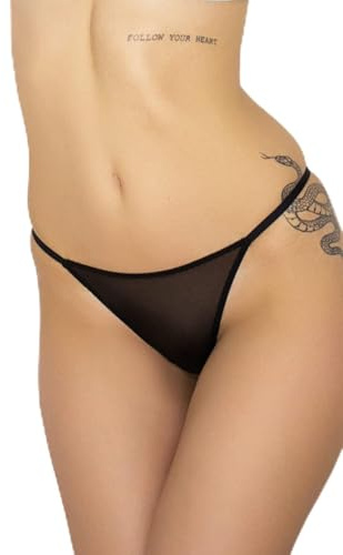 Varsbaby Dam mesh g-string stringtrosor bikini lätt ingen show underkläder pack, Gul + Vit + Beige + Grön, XL