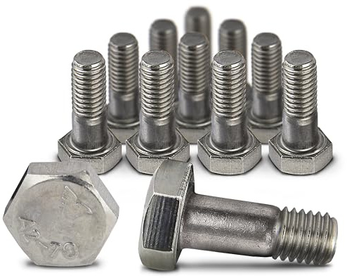 PROTECH 4 Stück Sechskantschrauben mit Schaft M16x180 aus rostfreiem Edelstahl A2 Maschinenschrauben mit Teilgewinde ISO 4014 Gewindeschrauben DIN 931