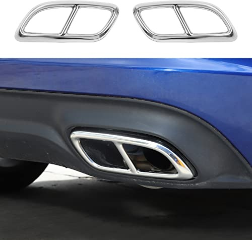 JWWY Stainless Steel Exhaust Muffler Tail Pipe Trim Cover for 2015-2022 Dodge Charger Exterior Accessories