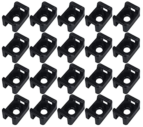 Nylon-Kabelbinder-Halterung, Schraubbefestigung, Kabelbinder-Basis, Sattel-Typ, Drahthalter für Draht- und Kabelführung (200)