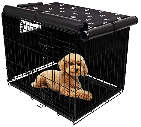 Pet Prime Hundekäfig-Abdeckung, 106,7 cm, für Drahtkäfig, 600D Oxford-Gewebe, für drinnen und draußen, langlebig, wasserdicht und winddicht, 106,7 x 71,1 x 76,2 cm