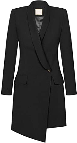 Swing Fashion Blanca | Schwarz | S Altalena Moda Donna Elegante Lavoro | tubini Festivo | Vestito da Festa | Abiti da Cocktail | Mini Sera | Abito a Maniche Lunghe | Scollo a V | Breve | Nero | 36, S