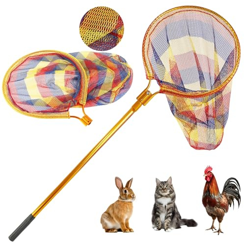 George Garden Animal Catch Pole Control Tool Net, Animal Catcher Net for Chicken, Duck, Goose, Fish, Cat, Bird, Raccoon, Dog, Fox, Tuna and Others