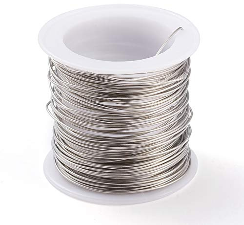 Airssory Alambre de acero inoxidable 316 de calibre 20 de 0,8 mm para envolver joyas y manualidades
