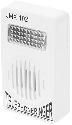 KONTONTY Amplificador de Timbre para Mejorar el Sonido para Teléfono Fijo Blanco Compacto y Ligero Material Pp en Llamadas en Casa
