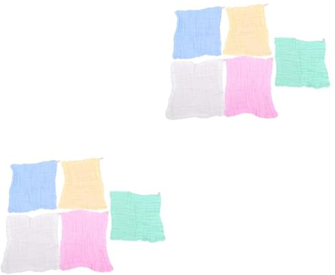 Abaodam 10 Piezas Toalla Cuadrada Para Niños Paño De Baño Infantil Toalla De Bebe s Corporales Toallita De Bebe Toallita Infantil s De Baño Suaves Cuadrada