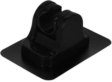 Soporte de Cabezal de Ducha Abs Negro sin Perforar para Pared