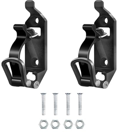 Shovel Mount, Orange Shovel and Axe Holder Roof Rack Metal Rubber Clamp Mounting Kit for Truck Off-Road Vehicle, Quick Release - Black