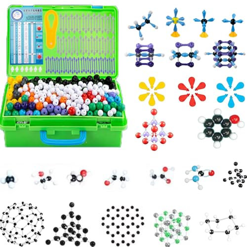 Molekülbaukasten,Molecular Chemistry Model Kit,Organische Chemie Molekülmodell Set,1049PCS Chemiebaukasten Molekülbaukasten,für organische und anorganische Chemie Lernen Erhöhen der Weltraumfantasie