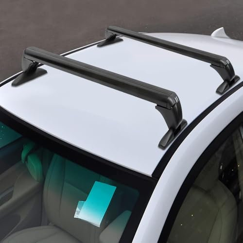 RRHCW Auto Dachträger Ohne Reling Universal, Dachträger Querstange, Tragfähigkeit Relingträger, Gepäckträger Avec Korbwanne Für Véhicules Sans Rails