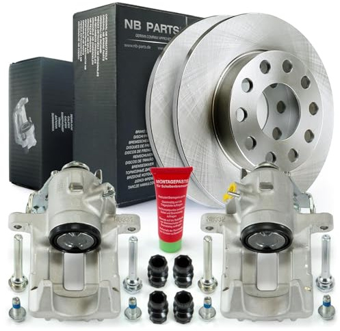 NB PARTS Bremssättel Bremsscheiben voll 245mm hinten passend für Audi A4 B6 B7 Seat Exeo 3R2 3R5