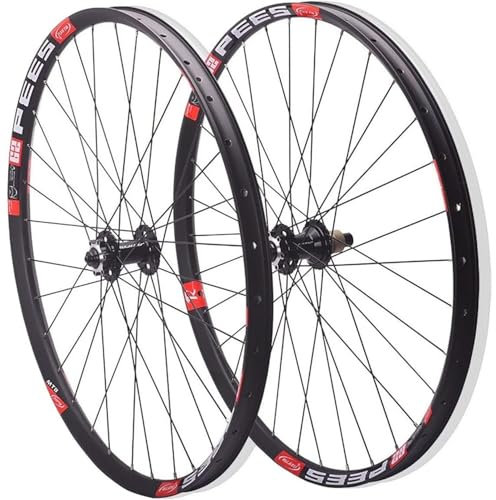 NZVZGKTNTW Rennrad Laufradsatz Rennrad-Radsatz, 26 27,5 29 Zoll Mountainbike-Radsatz, Scheibenbremse, 32-Loch-Felge, Schnellspanner, MTB-Rad for 7-12-Gang-Kassette(Black,27.5inch)